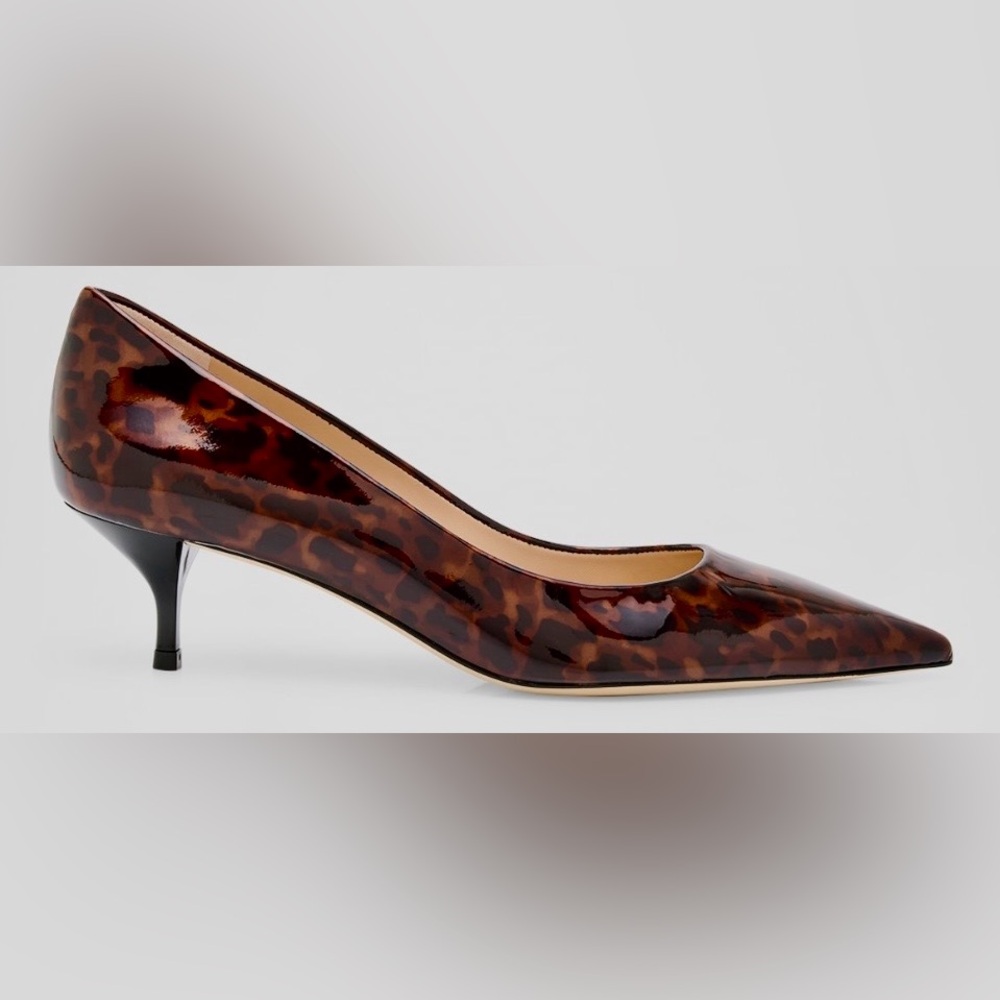 Stuart Weitzman “Stuart Power 50” Patent Pumps Brown in tortoise-print leather - Picture 8 of 8